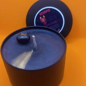Scorpio Candle, Witchy Scorpio gift, Spiritual zodiac candle, Crystal intention